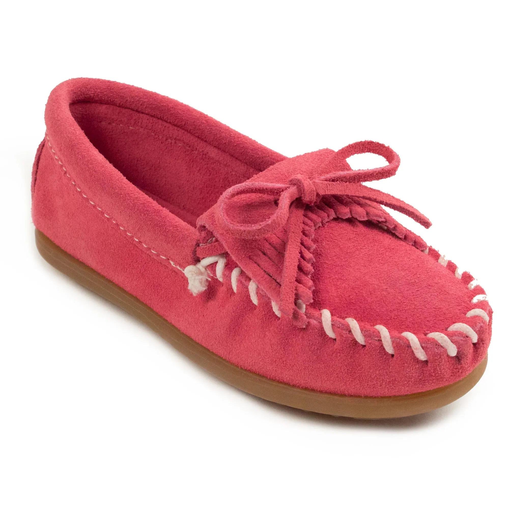 Minnetonka Kilty Hardsole Suede Children’s Moccasin