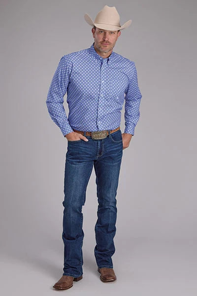 The Story of the Roper 2385 Periwinkle Foulard Men’s Western Shirt