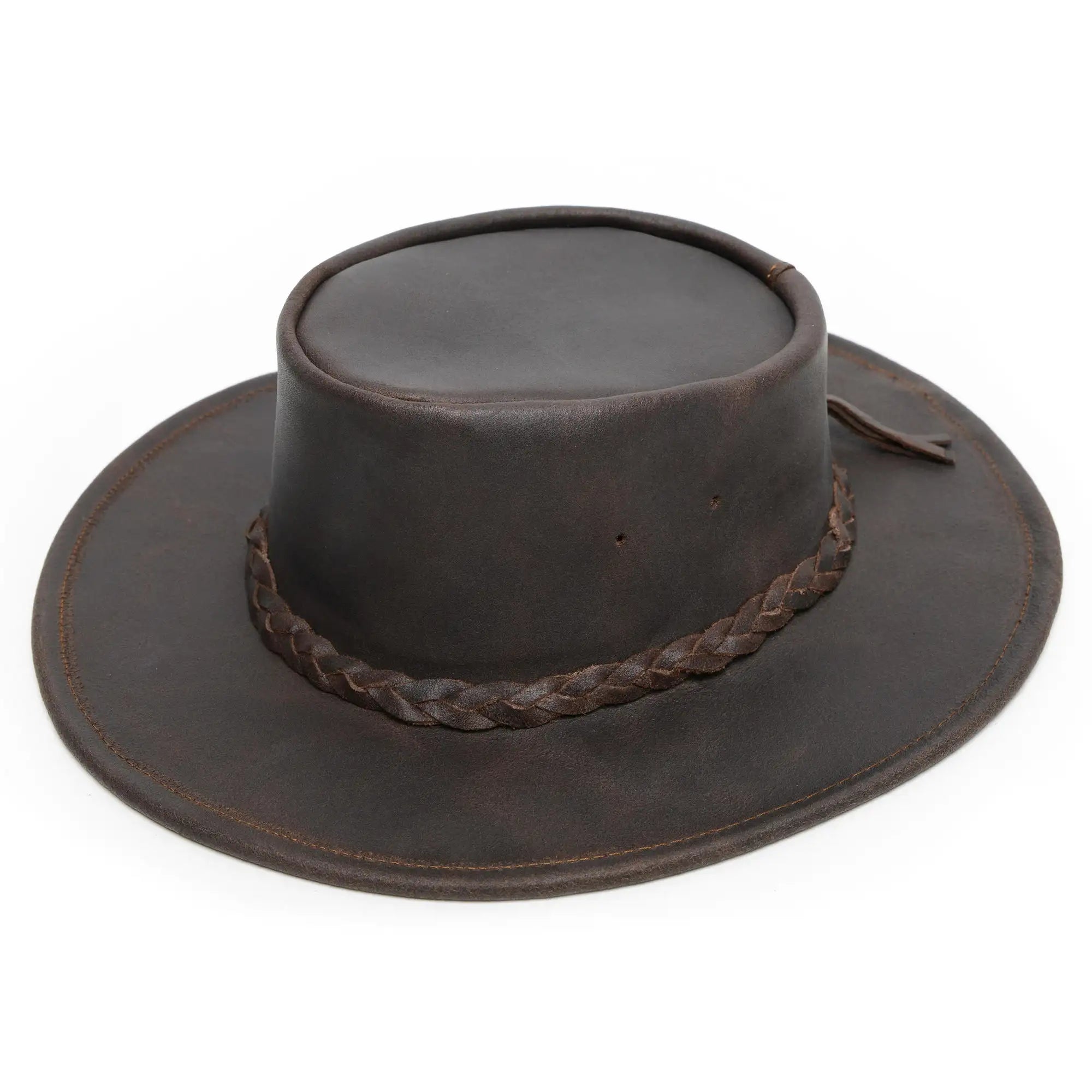 Minnetonka "Fold Up" Hat - Leather Australian Hat