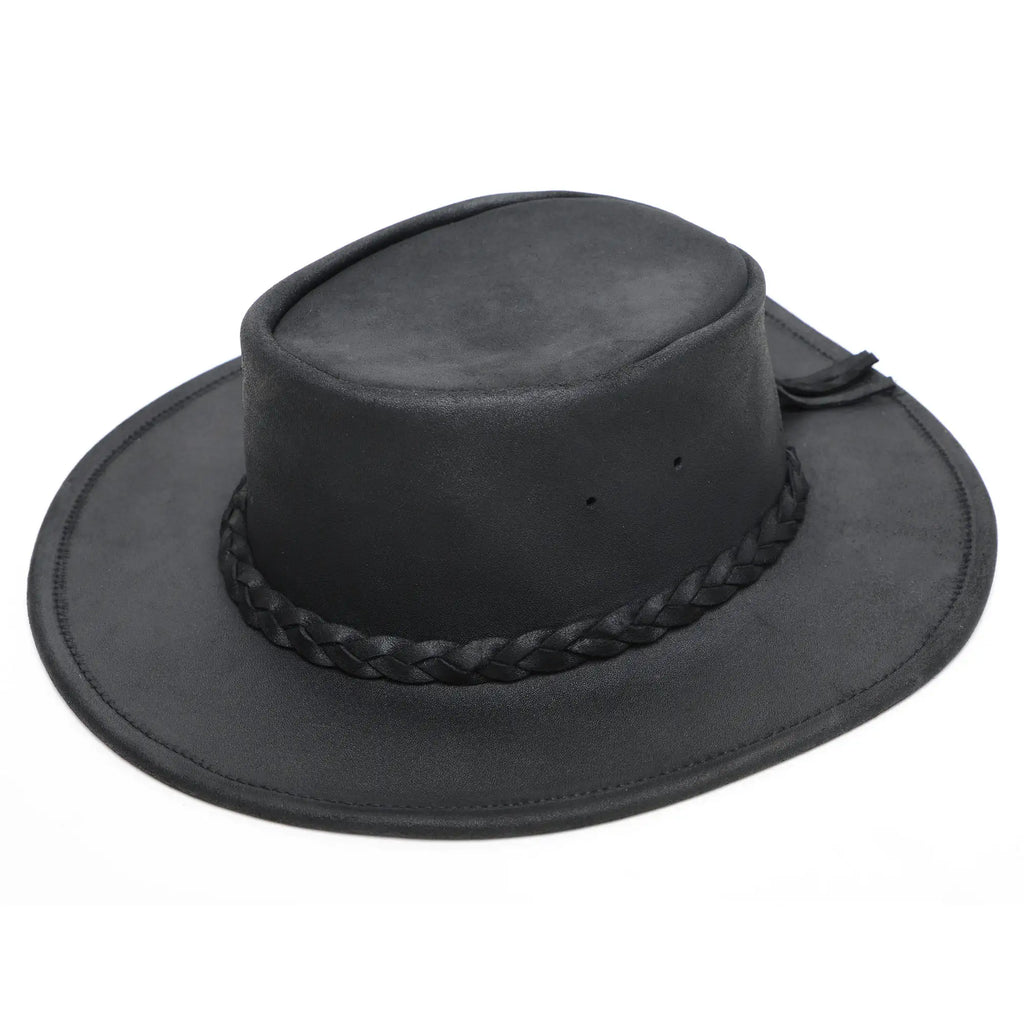 Minnetonka "Fold Up" Hat - Leather Australian Hat