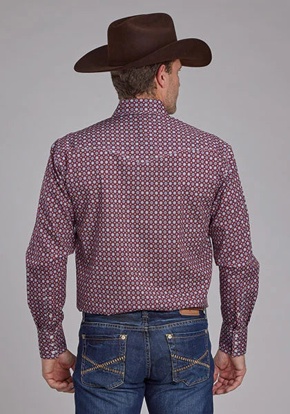 Roper 2153 Highway Foulard (Red) - Men's Western Shirt