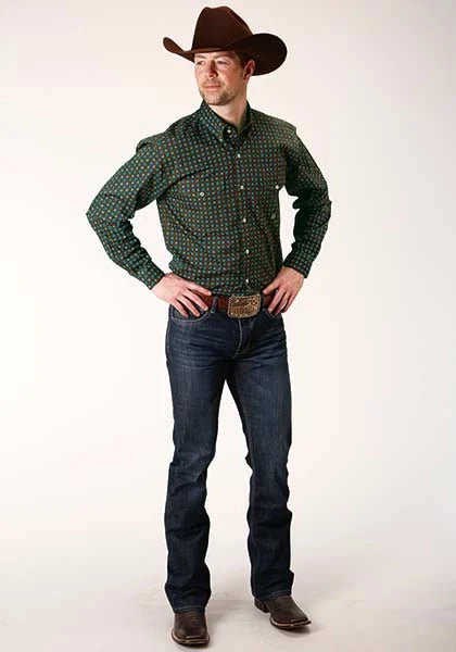 Roper 1376 Agave Foulard (Brown) - Men's Western Shirt