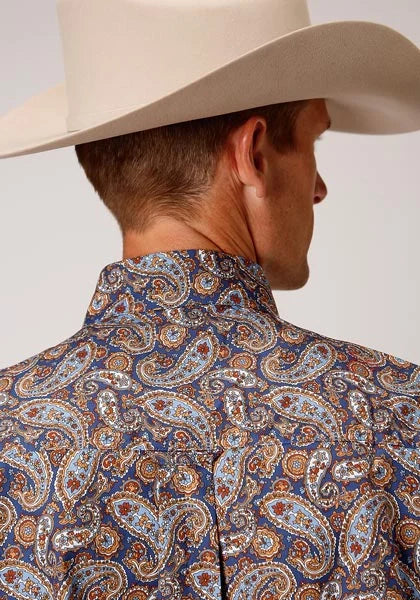 Roper 00996 Country Paisley (Blue) - Men's Western Shirt