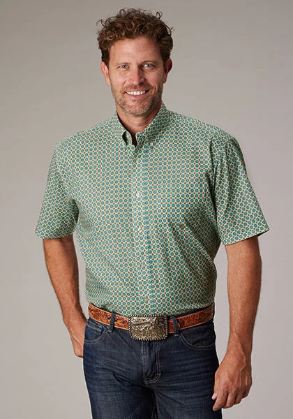 Roper 2021 Sedona Foulard (Turquoise) - Men's Short Sleeve Shirt