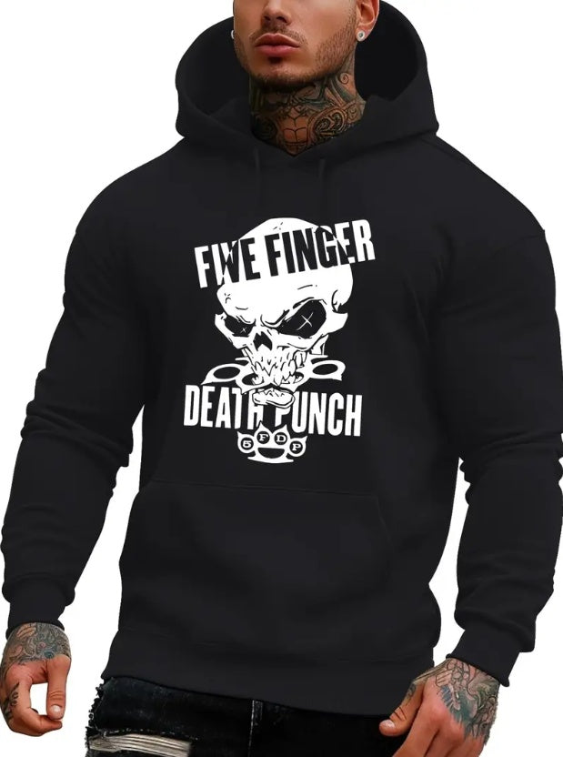 Five Finger Fury Graphic Hoodie – Skull Edition - Namparoger 
