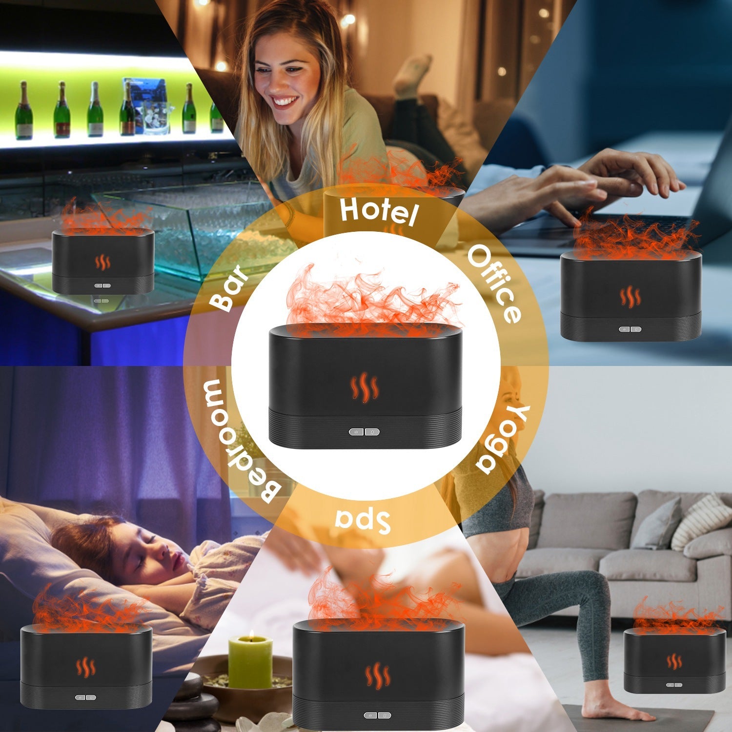 Campfire Calm Diffuser – Essential Oils, Mist & Mood Light in One Rugged Unit - Namparoger 