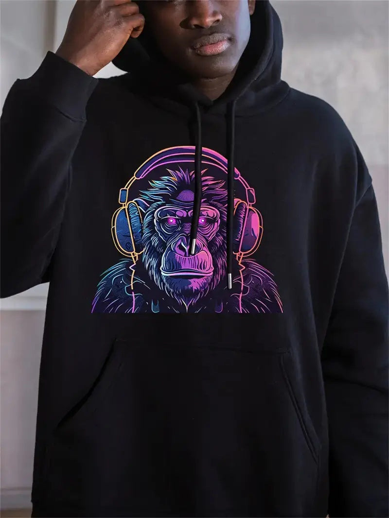 Neon Primate Graphic Hoodie – Audio Edition - Namparoger 