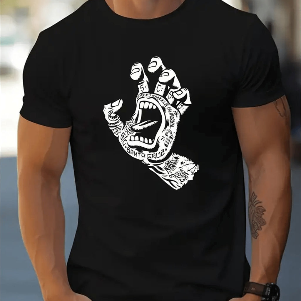 Screaming Hand Graphic T-Shirt – Retro Street Ink Edition - Namparoger 