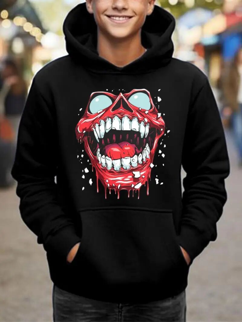 Red Skull Drip Graphic Hoodie – Heat for the Bold Edition - Namparoger 
