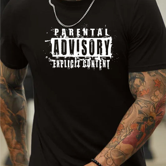 Parental Advisory Graphic Tee – Explicit Style, Retro Edge - Namparoger 
