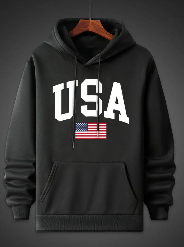 Flag Front Graphic Hoodie – USA Edition - Namparoger 