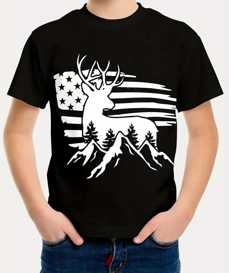 Antler Nation Graphic Tee – Wild Roots, Bold Stripes - Namparoger 