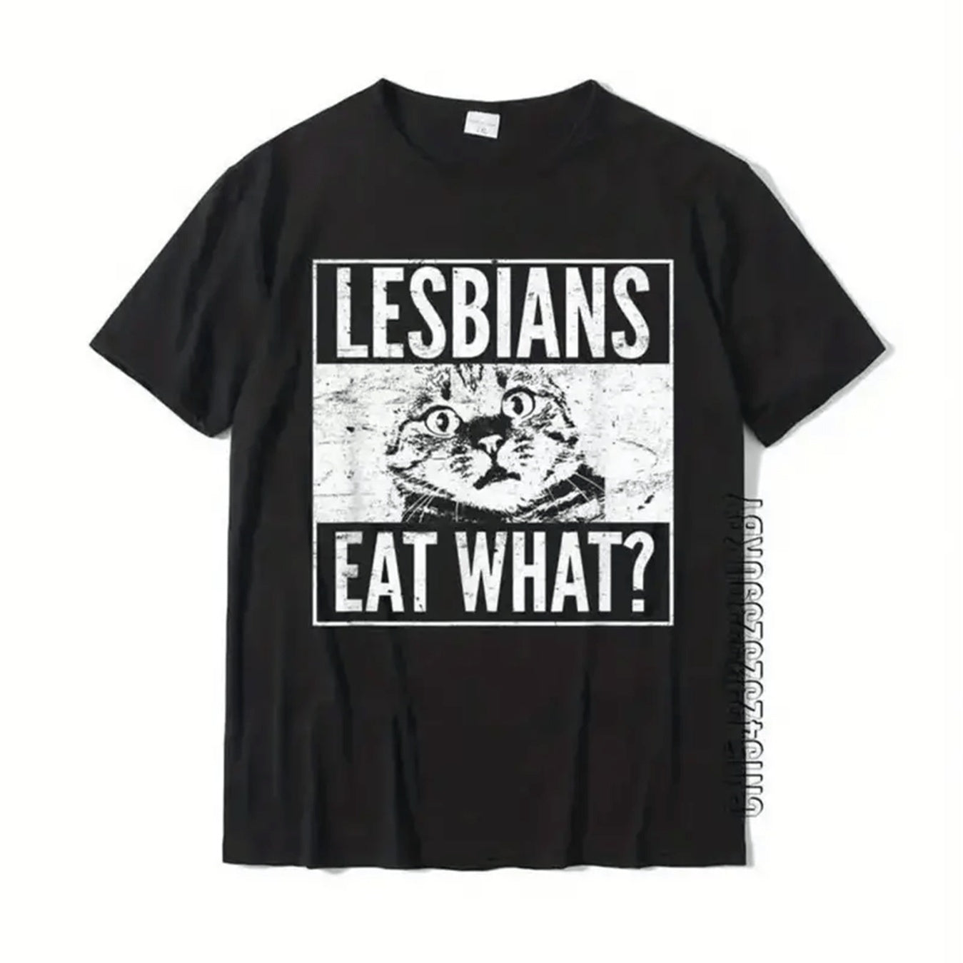 “Lesbians Eat What?” Graphic T-Shirt – Bold Humor, Retro Print - Namparoger 