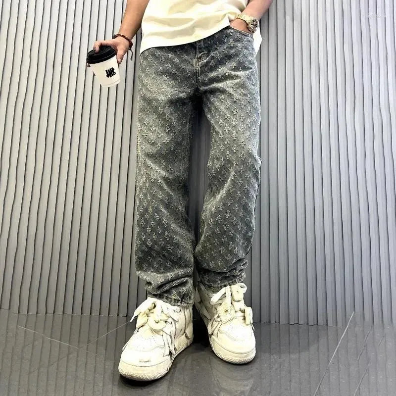 Jacquard Pattern Jeans