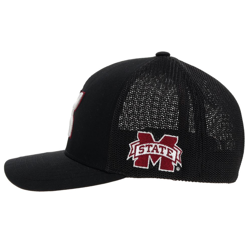 HOOey Mississippi State (Black/Grey/Maroon) - Fitted Trucker Cap