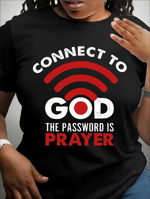 Connect to God Graphic Tee – Prayer Is the Password Edition - Namparoger 