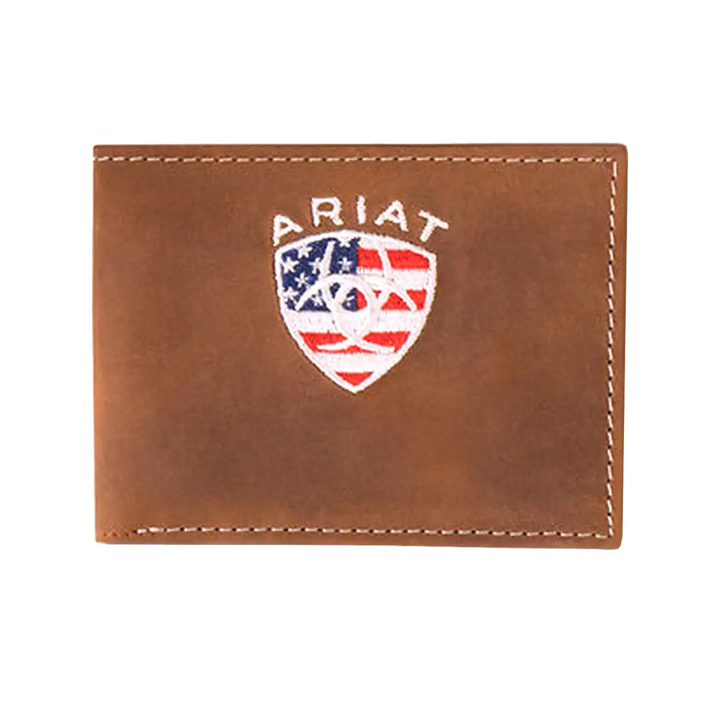Ariat American Flag Shield - Men's Bifold Wallet