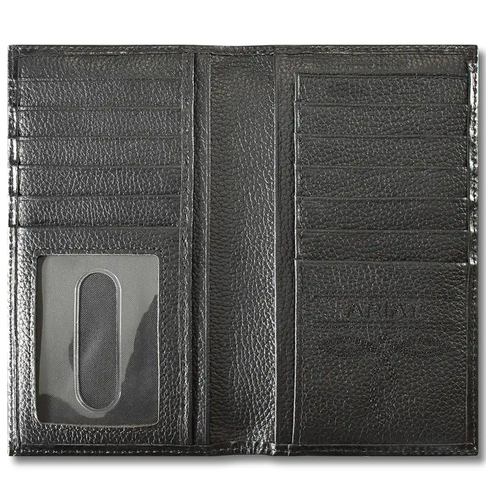 Ariat Floral Embosed Sheild (Black) - Mens Rodeo Wallet
