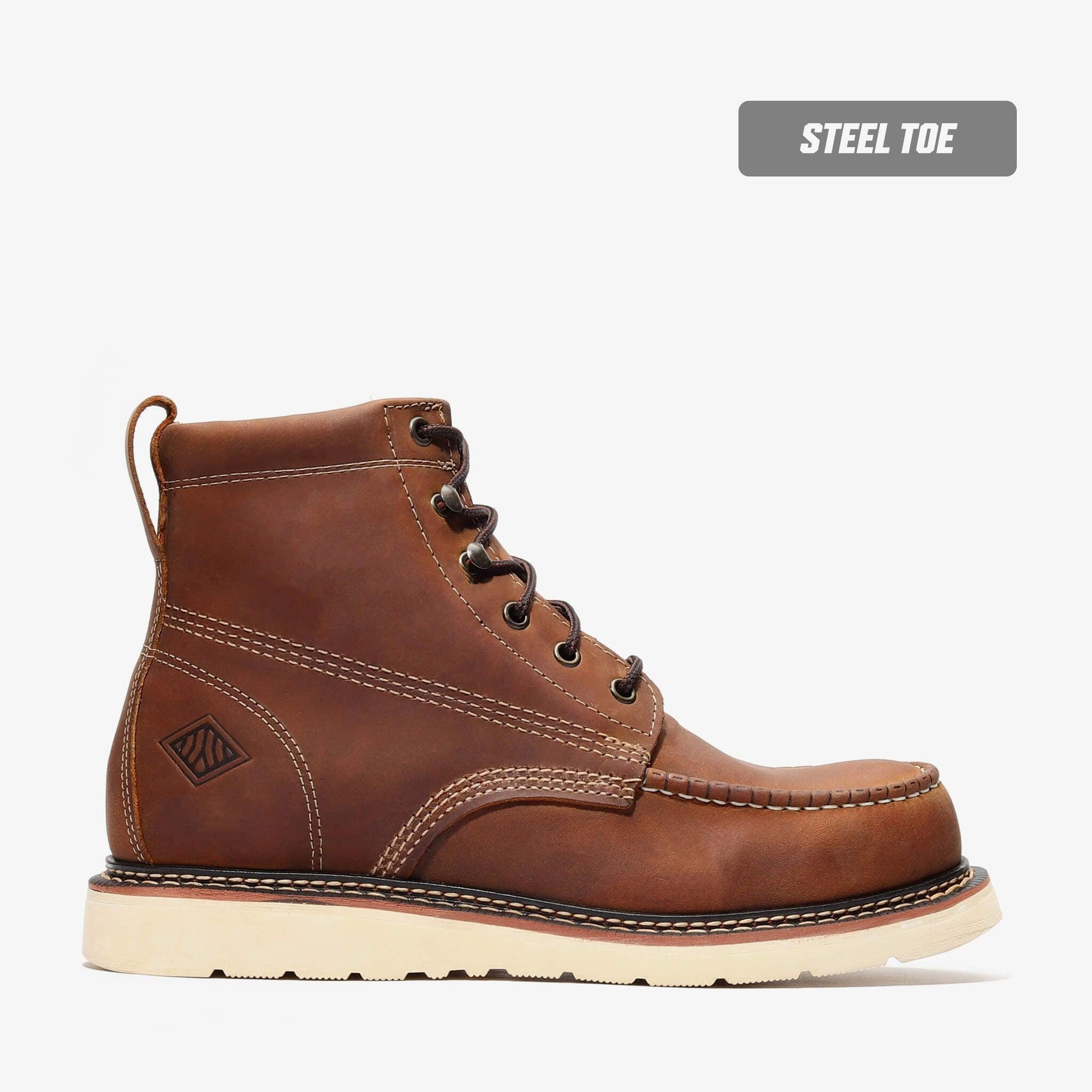 FRONTIER CLASSIC 6" MOC TOE (STEEL TOE) CRAZY BROWN - Namparoger 