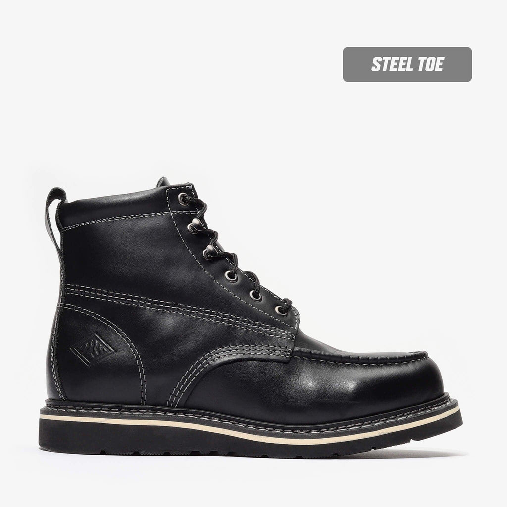 FRONTIER CLASSIC 6" MOC TOE (STEEL TOE) JET BLACK - Namparoger 