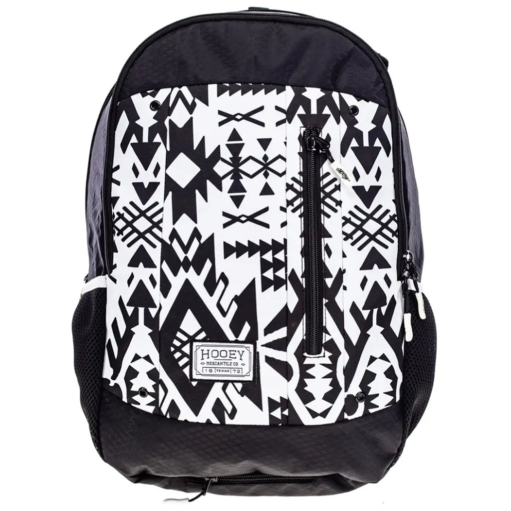 HOOey "Rockstar" Puebla Stone Aztec Pattern (Black/White) - Backpack