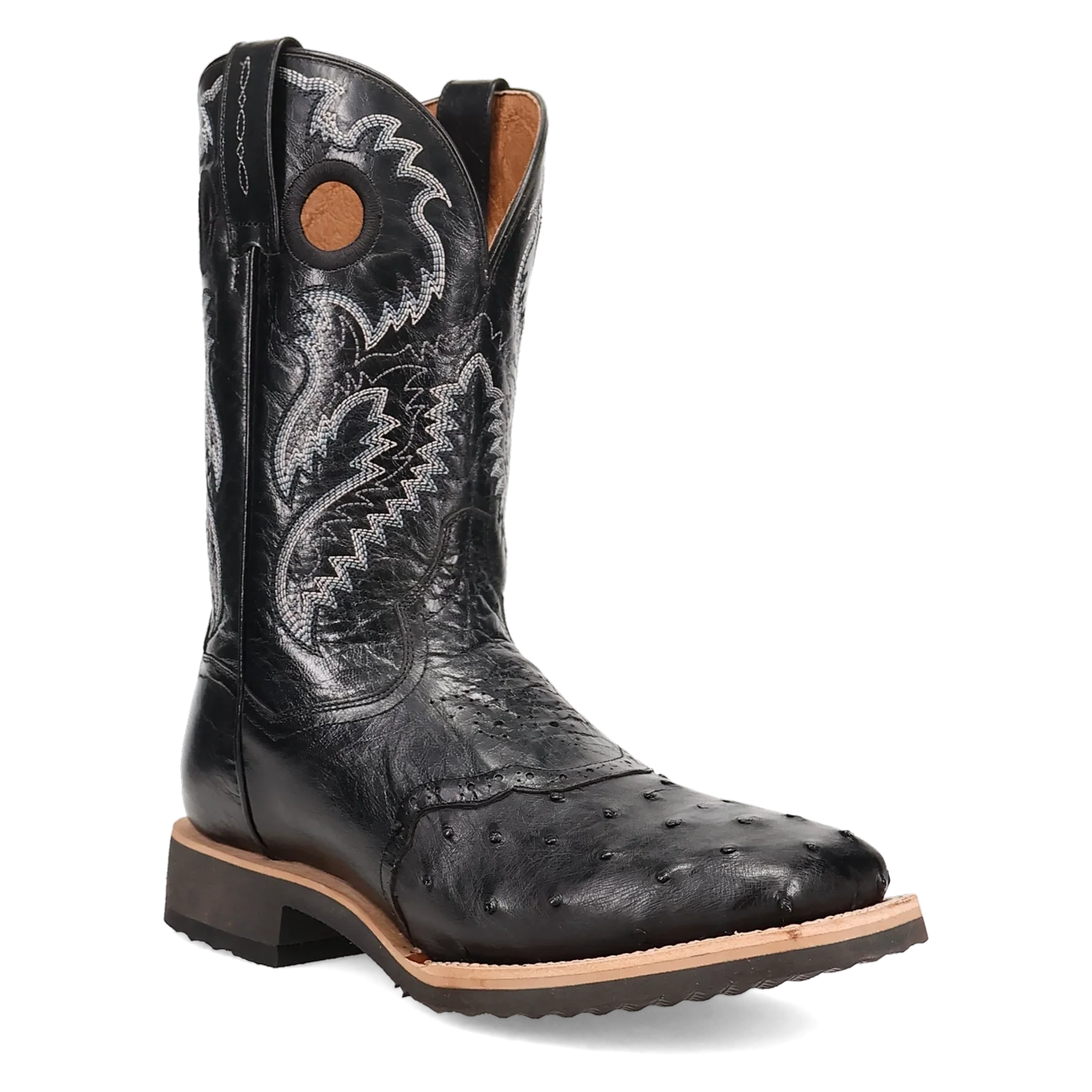 Dan Post Martel - Men's Ostrich Skin Leather Cowboy Boots