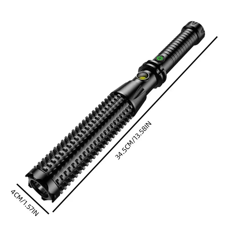 Self Defense Flashlight with window breaker tool and USB charging