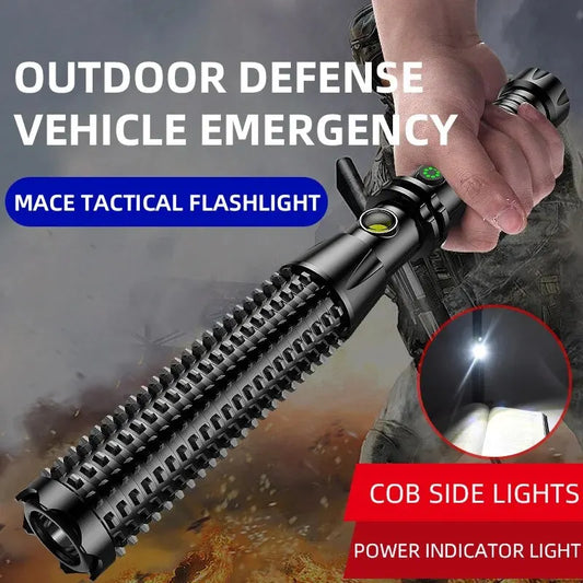 Self Defense Flashlight with window breaker tool and USB charging