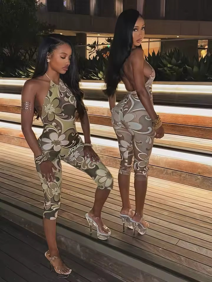 Botanical Flower Jumpsuit