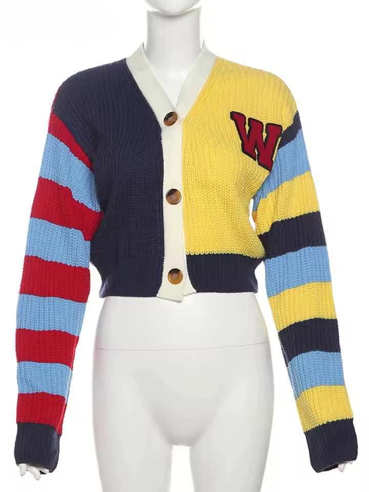 The "Varsity" Split Knit Sweater