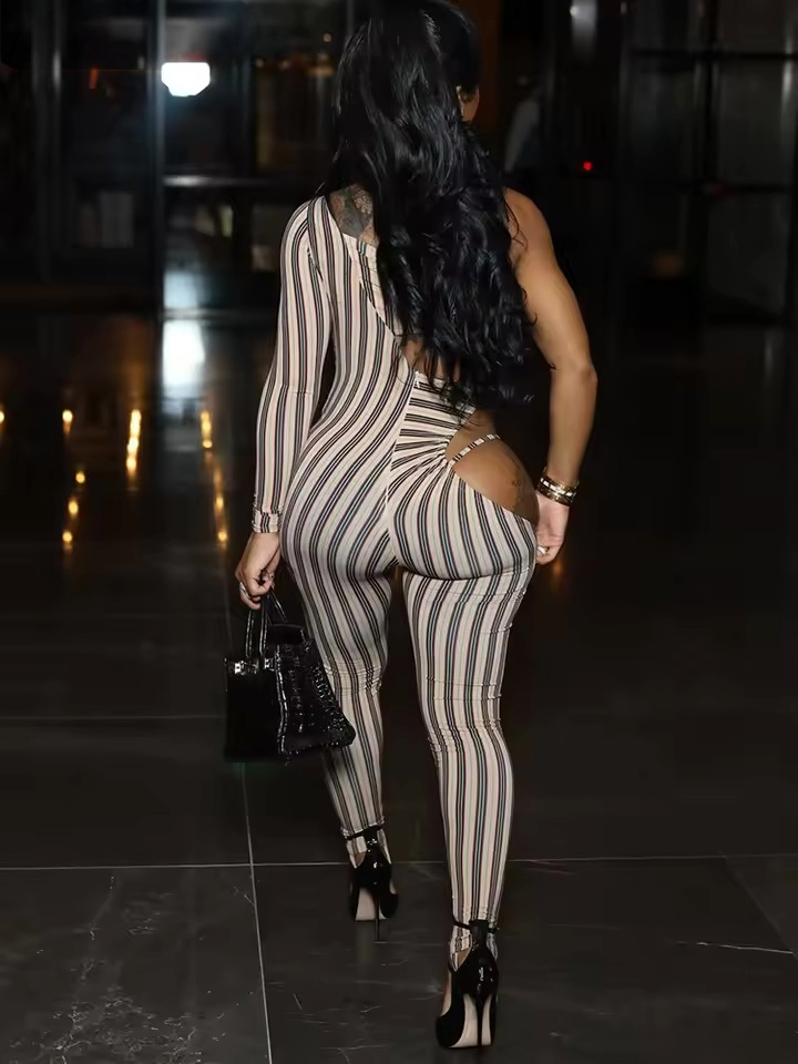 The Illusion Stripe Jumpsuit