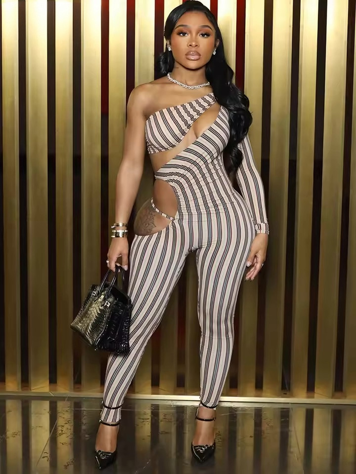 The Illusion Stripe Jumpsuit