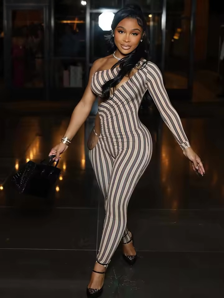 The Illusion Stripe Jumpsuit