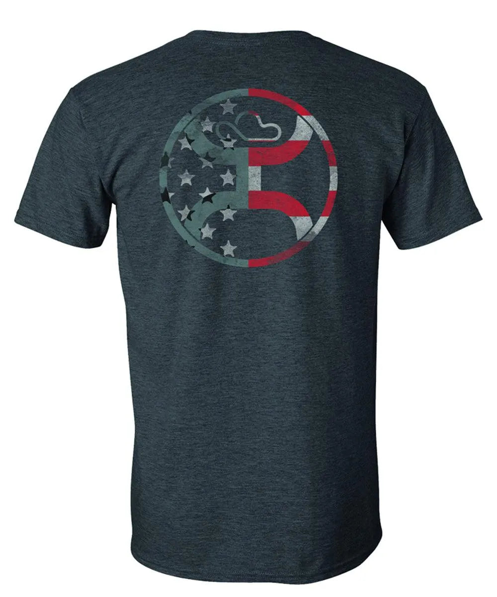 HOOey Flag Fill (Charcoal) - Mens T-Shirt