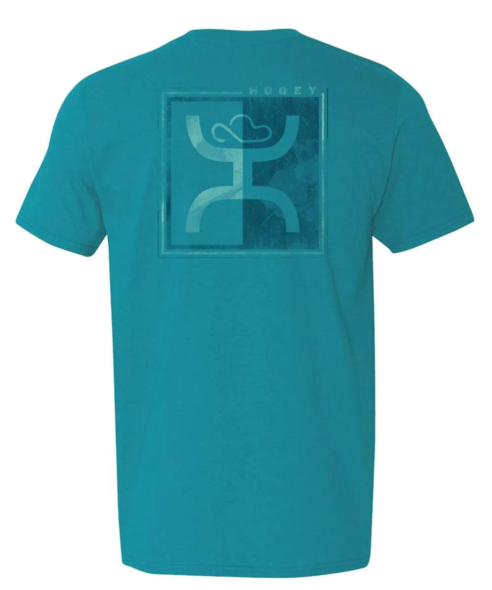 HOOey Inverted Hooey (Tropical Blue) - Mens T-Shirt