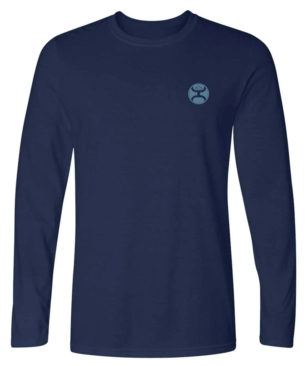 HOOey Flag Fill (Heather Navy) - Mens T-Shirt