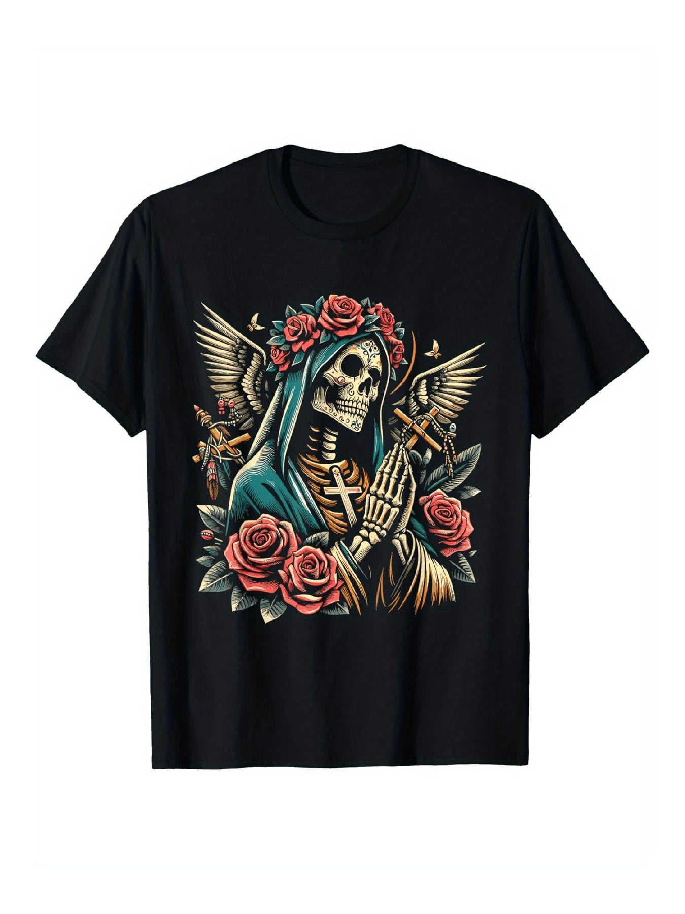 Saint of the Shadows Graphic Tee – Roses & Redemption Edition - Namparoger 