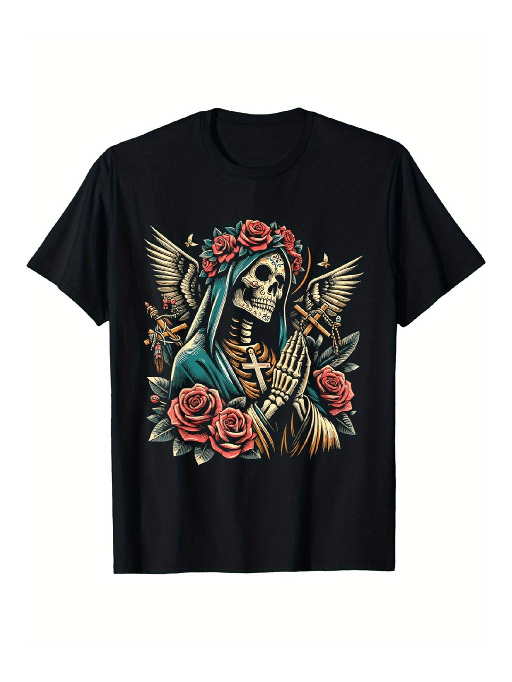 Saint of the Shadows Graphic Tee – Roses & Redemption Edition - Namparoger 