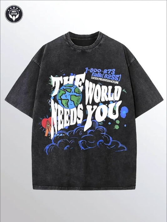 The World Needs You Graphic Tee – Lifeline Edition - Namparoger 
