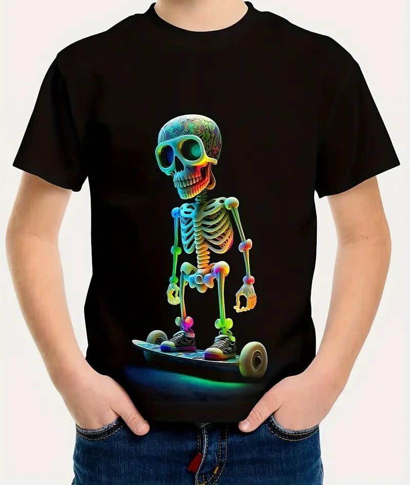Glow Bones Rider Graphic Tee – Night Shift Edition - Namparoger 
