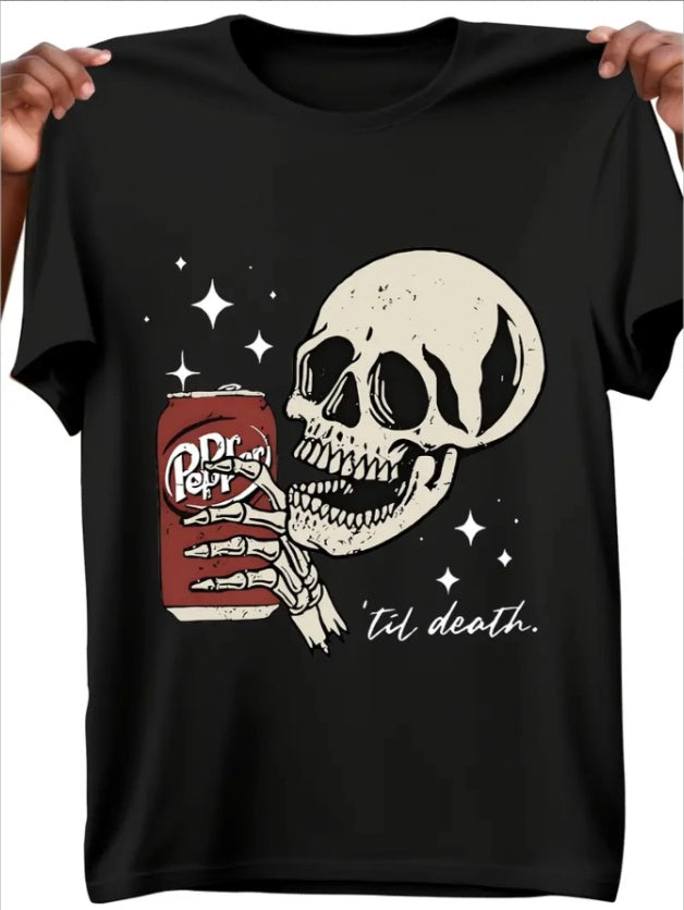'Til Death Graphic Tee – Skeleton & Soda Edition - Namparoger 