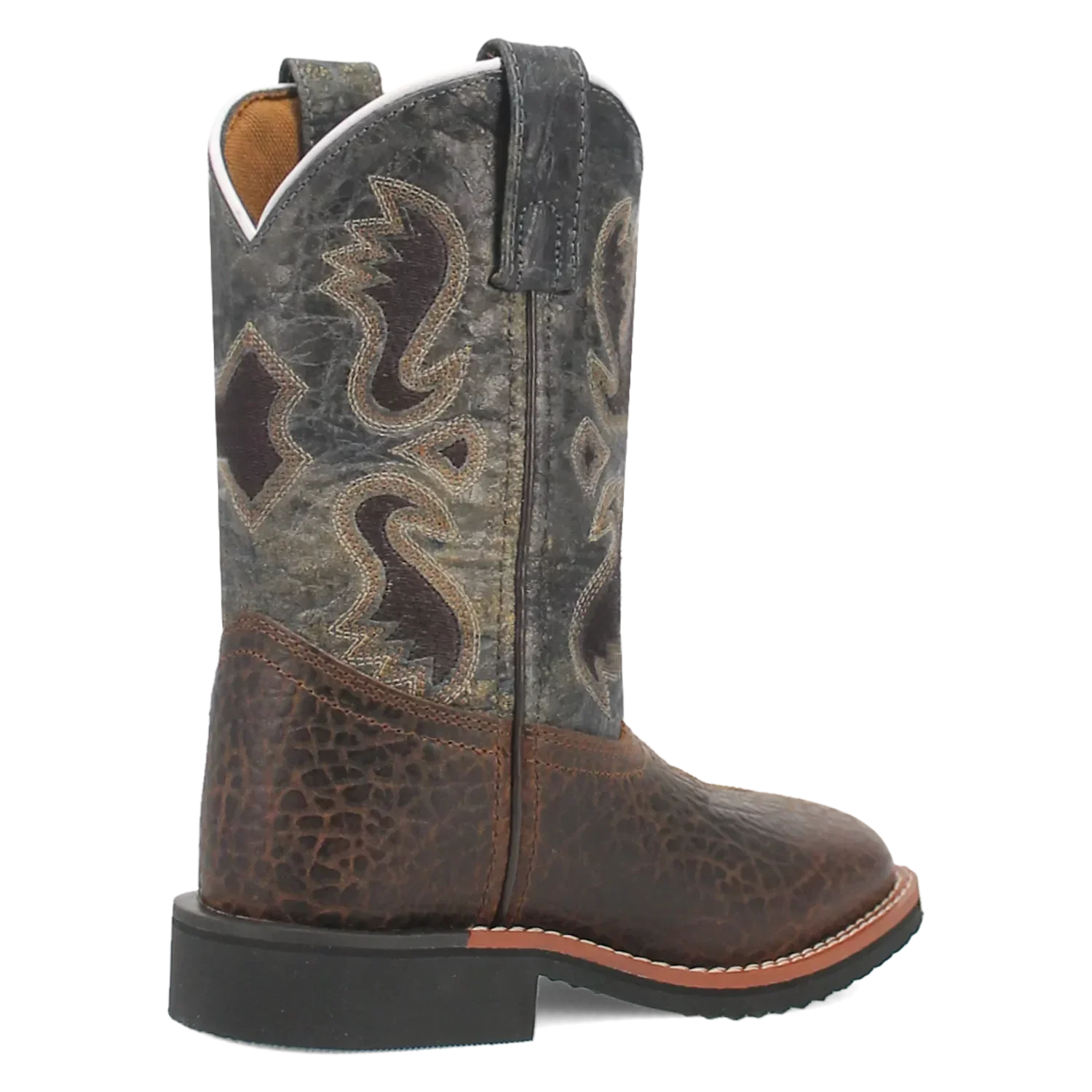 Dan Post Creek (Dark Navy/Brown) - Little Kid's/Big Kid's Leather Cowboy Boots