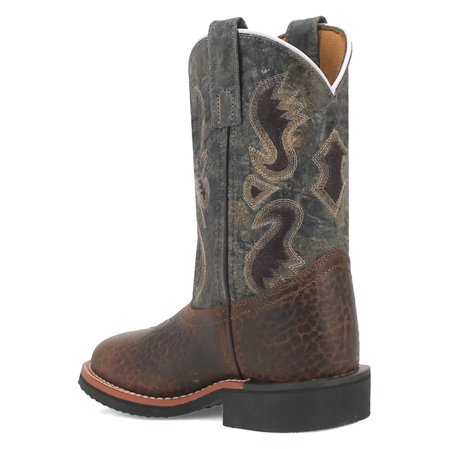 Dan Post Creek (Dark Navy/Brown) - Little Kid's/Big Kid's Leather Cowboy Boots