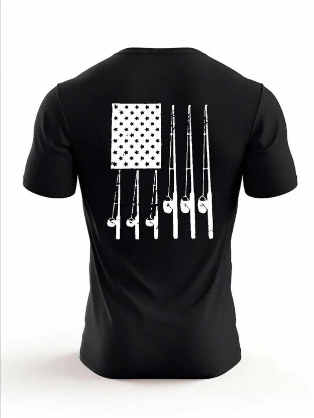 Stars & Stripes Rod Graphic Tee – American Cast Edition - Namparoger 